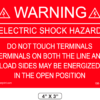 warning label #150-124 do NOT touch TERMINALS