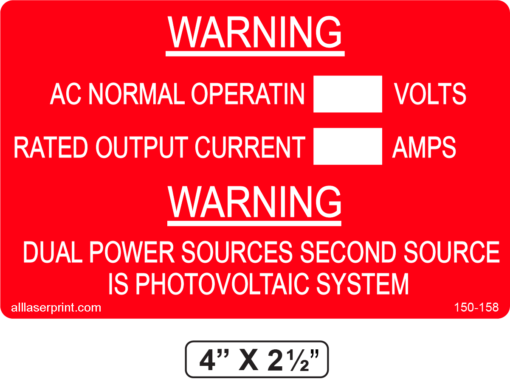 WARNING WRITE IN LABEL