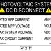 PHOTOVOLTAIC SYSTEM DC DISCONNECT