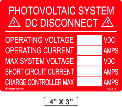 PHOTOVOLTAIC SYSTEM DC DISCONNECT