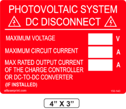 PV DC DISCONNECT
